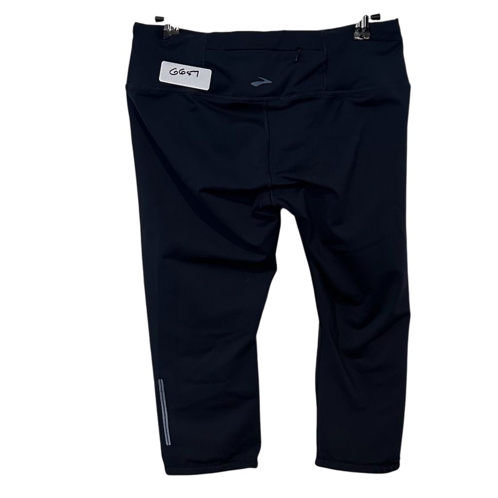 Brooks Women's Capri Pants Navy Size M Casual Reflective Details